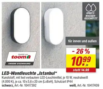 toom Baumarkt LED-Wandleuchte „Istanbul" Angebot