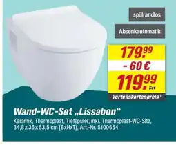 toom Baumarkt Wand-WC-Set „,Lissabon" Angebot