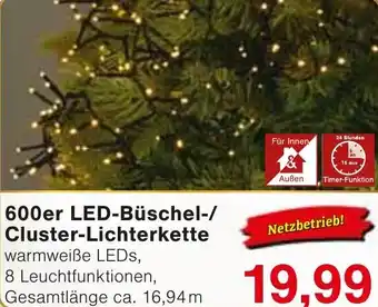 Wiglo Wunderland 600er LED-Büschel-/ Cluster-Lichterkette Angebot