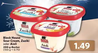 Combi Block House Sour Cream, Zaziki oder Aioli 200g Becher Angebot