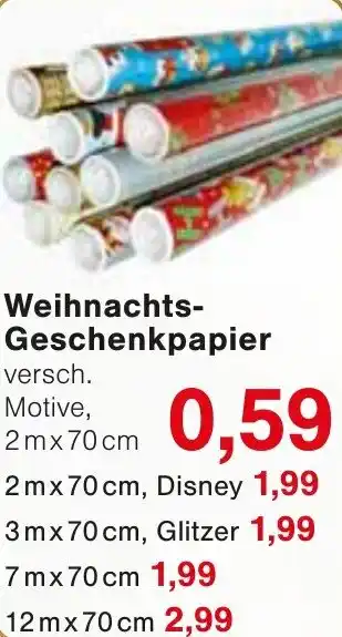 Wiglo Wunderland Weihnachts- Geschenkpapier Angebot