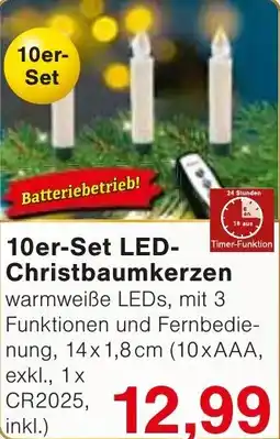 Wiglo Wunderland 10er-Set LED- Christbaumkerzen Angebot