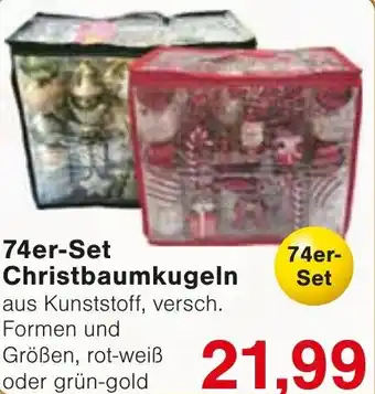 Wiglo Wunderland 74er-Set Christbaumkugeln Angebot