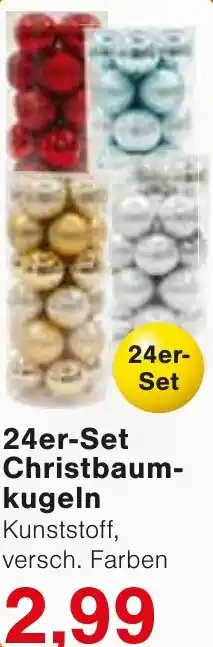 Wiglo Wunderland 24er-Set Christbaumkugeln Angebot
