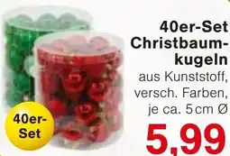 Wiglo Wunderland 40er-Set Christbaumkugeln Angebot