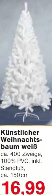 Wiglo Wunderland Künstlicher Weihnachtsbaum weiß Angebot