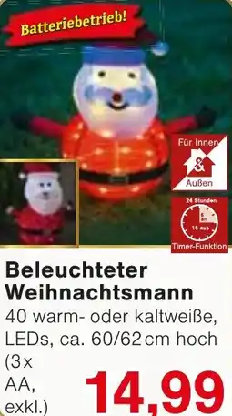 Wiglo Wunderland Beleuchteter Weihnachtsmann Angebot