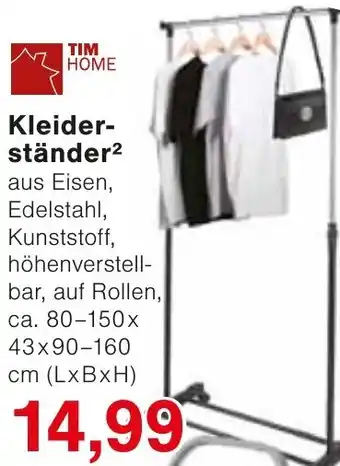 Wiglo Wunderland TIM HOME Kleiderständer Angebot