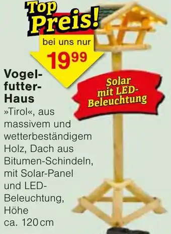 Wiglo Wunderland Vogelfutter- Haus Angebot