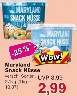 Wiglo Wunderland Maryland Snack Nüsse Angebot