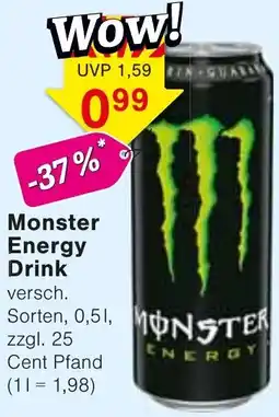 Wiglo Wunderland Monster Energy Drink Angebot