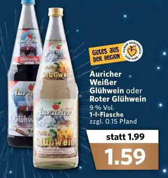 Combi Auricher Weißer Glühwein oder Roter Glühwein 1L Angebot