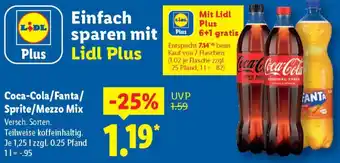 Lidl Coca-Cola/Fanta/ Sprite/Mezzo Mix Angebot