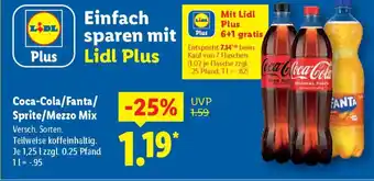 Lidl Coca-Cola/Fanta/ Sprite/Mezzo Mix Angebot