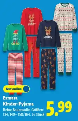 Lidl Esmara Kinder-Pyjama Angebot