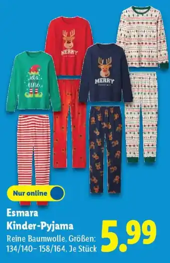 Lidl Esmara Kinder-Pyjama Angebot