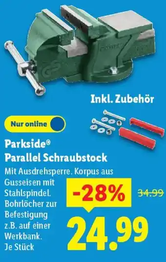 Lidl Parkside Parallel Schraubstock Angebot