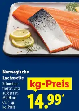 Lidl Norwegische Lachsseite Angebot
