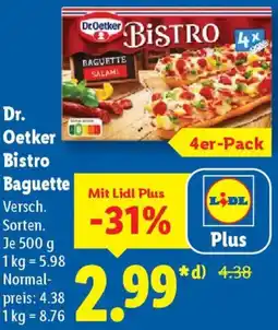 Lidl Dr.Oetker Oetker Bistro Baguette Angebot