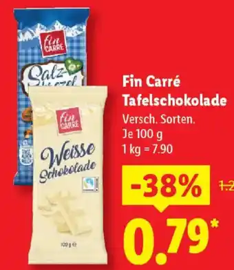 Lidl Fin Carré Tafelschokolade Angebot