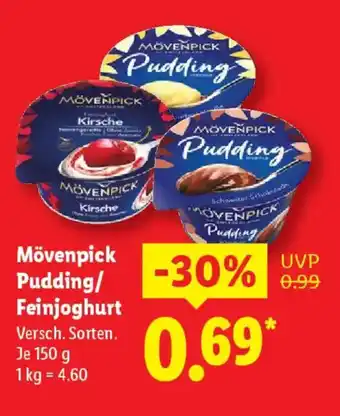 Lidl Mövenpick Pudding/ Feinjoghurt Angebot