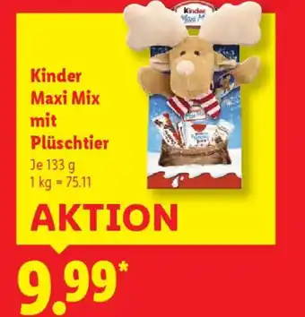 Lidl Kinder Maxi Mix mit Plüschtier Angebot