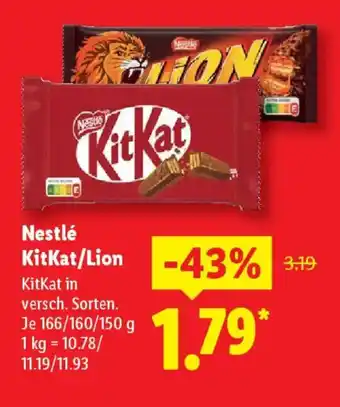 Lidl Nestlé KitKat/Lion Angebot