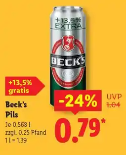 Lidl Beck's Pils Angebot
