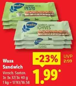 Lidl Wasa Sandwich Angebot