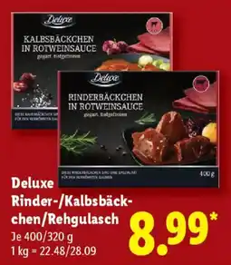 Lidl Deluxe Rinder-/Kalbsbäckchen/Rehgulasch Angebot