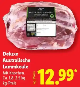 Lidl Deluxe Australische Lammkeule Angebot