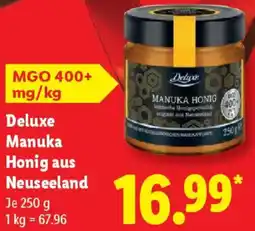 Lidl Deluxe Manuka Honig aus Neuseeland Angebot