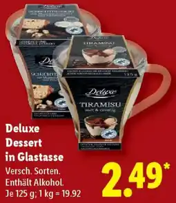 Lidl Deluxe Dessert in Glastasse Angebot