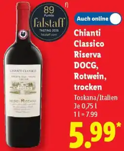 Lidl Chianti Classico Riserva DOCG, Rotwein, trocken Angebot