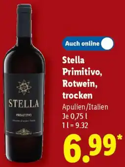 Lidl Stella Primitivo, Rotwein, trocken Angebot
