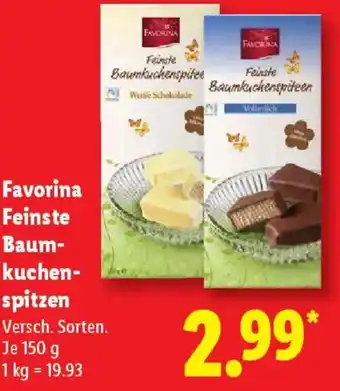 Lidl Favorina Feinste Baumkuchenspitzen Angebot