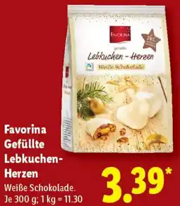 Lidl Favorina Gefüllte Lebkuchen Herzen Angebot