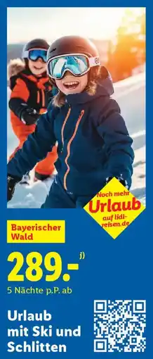 Lidl Urlaub mit Ski und Schlitten Angebot