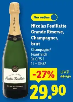 Lidl Nicolas Feuillatte Grande Réserve, Champagner, brut Angebot