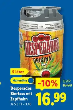 Lidl Desperados Bierfass mit Zapfhahn Angebot