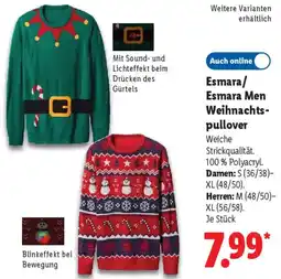 Lidl Esmara/ Esmara Men Weihnachtspullover Angebot