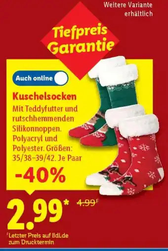 Lidl Kuschelsocken Angebot