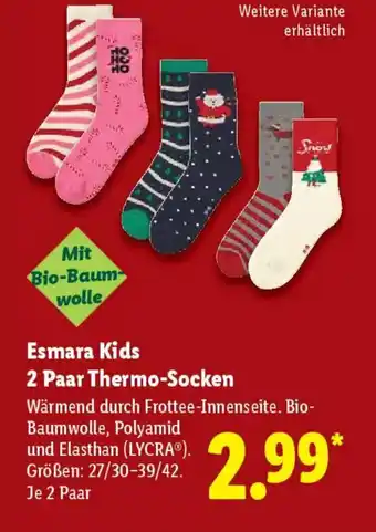 Lidl Esmara Kids 2 Paar Thermo-Socken Angebot