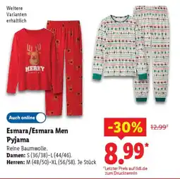 Lidl Esmara/Esmara Men Pyjama Angebot