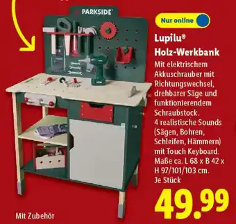 Lidl Lupilu Holz-Werkbank Angebot