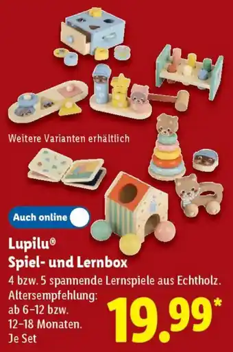 Lidl Lupilu Spiel- und Lernbox Angebot