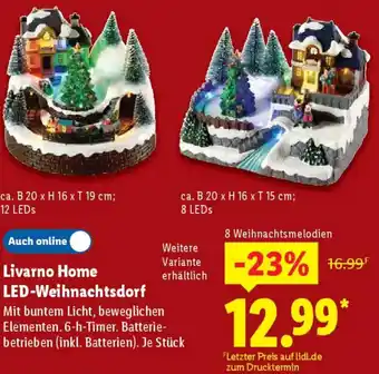Lidl Livarno Home LED-Weihnachtsdorf Angebot