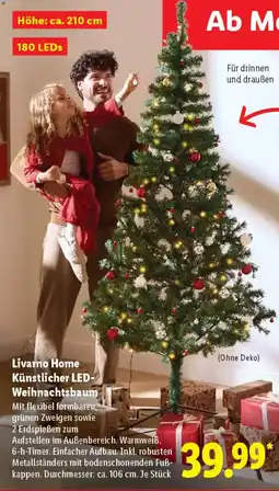 Lidl Livarno Home Künstlicher LED- Weihnachtsbaum Angebot