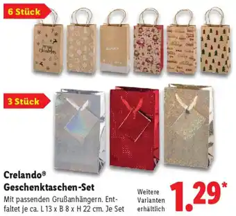 Lidl Crelando Geschenktaschen-Set Angebot