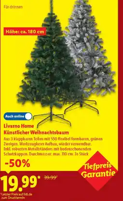 Lidl Livarno Home Künstlicher Weihnachtsbaum Angebot